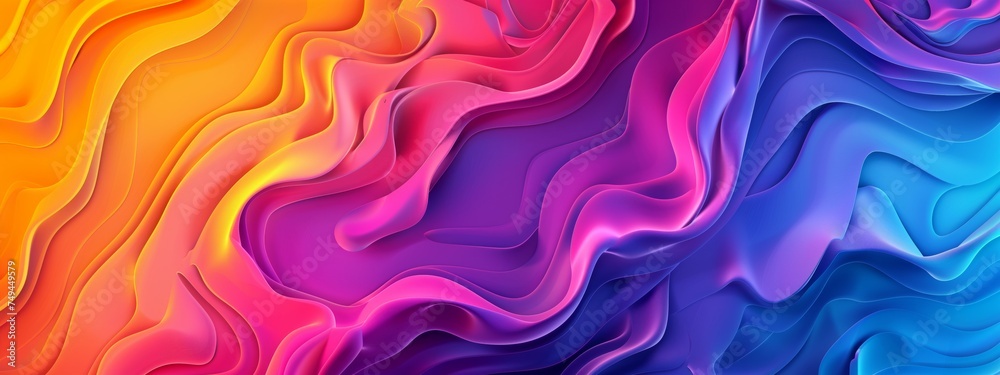 Vibrant Abstract Shapes Background, Bursting with Colorful Energy and Dynamics for Design Projects