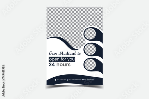 Eye catching modern flyer design, vector template.