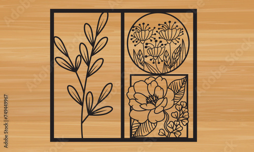 Flower Laser Cutting Metal Wall Art
