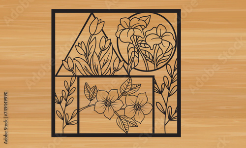 Flower Laser Cutting Metal Wall Art