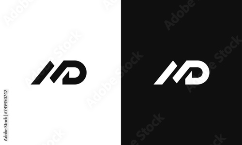 Letter MD, DM Logomark vector template, fully Editable as Vector Format in Black and White Color palette.