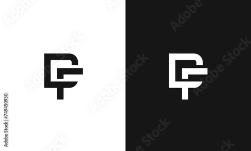DF letters creative, minimal monogram logo vector template. FD Letter Logo Design Creative Modern Vector in black and white color.