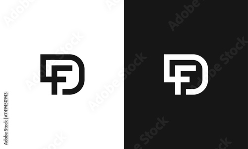FD DF creative Letter Logo Design is combined in a unique elegant way. photo
