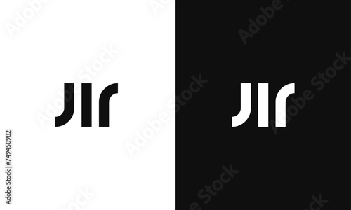 Letter JM, MJ minimal flat Logo design, fully Editable as Vector Format in Black and White Color palette.