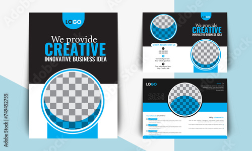 Modern Business Bifold Brochure Layout Design business brochure template layout design, 5 page corporate brochure editable template layout, minimal business brochure template design.