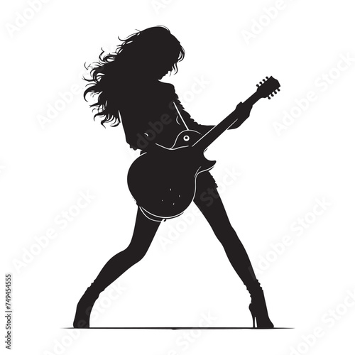 Confident Musician Silhouette Owning the Stage - Musician Illustration - Musician Vector 