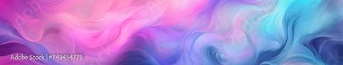 Vivid Magenta and Blue Abstract Fluid Art