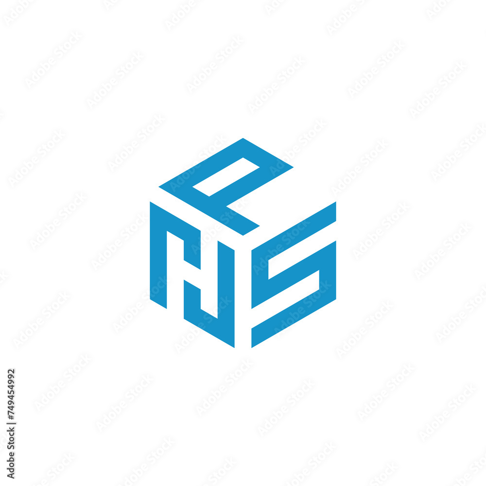 HSP letter logo design with blue monogram HSP letter logo design with blue monogram