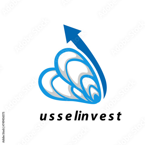 mussel farm logo design vector