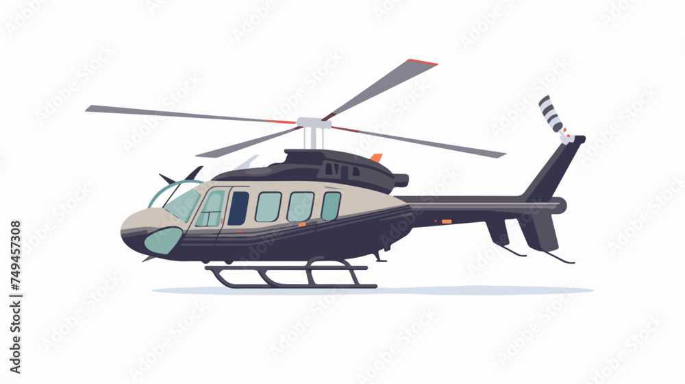 Helicopter icon on white background Flat vector