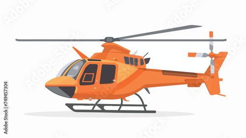 Helicopter icon on white background Flat vector