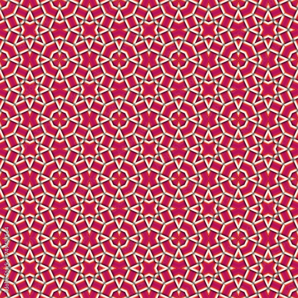 Fototapeta premium Seamless braided pattern of lines. Square abstract pattern. Woven fabric texture