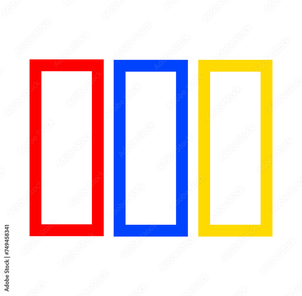 Three colored window 