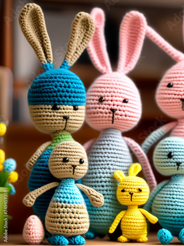 Crochet easter bunnies