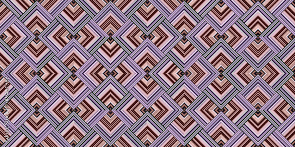 Seamless abstract geometric pattern from lines. Wide panoramic seamless Art texture.