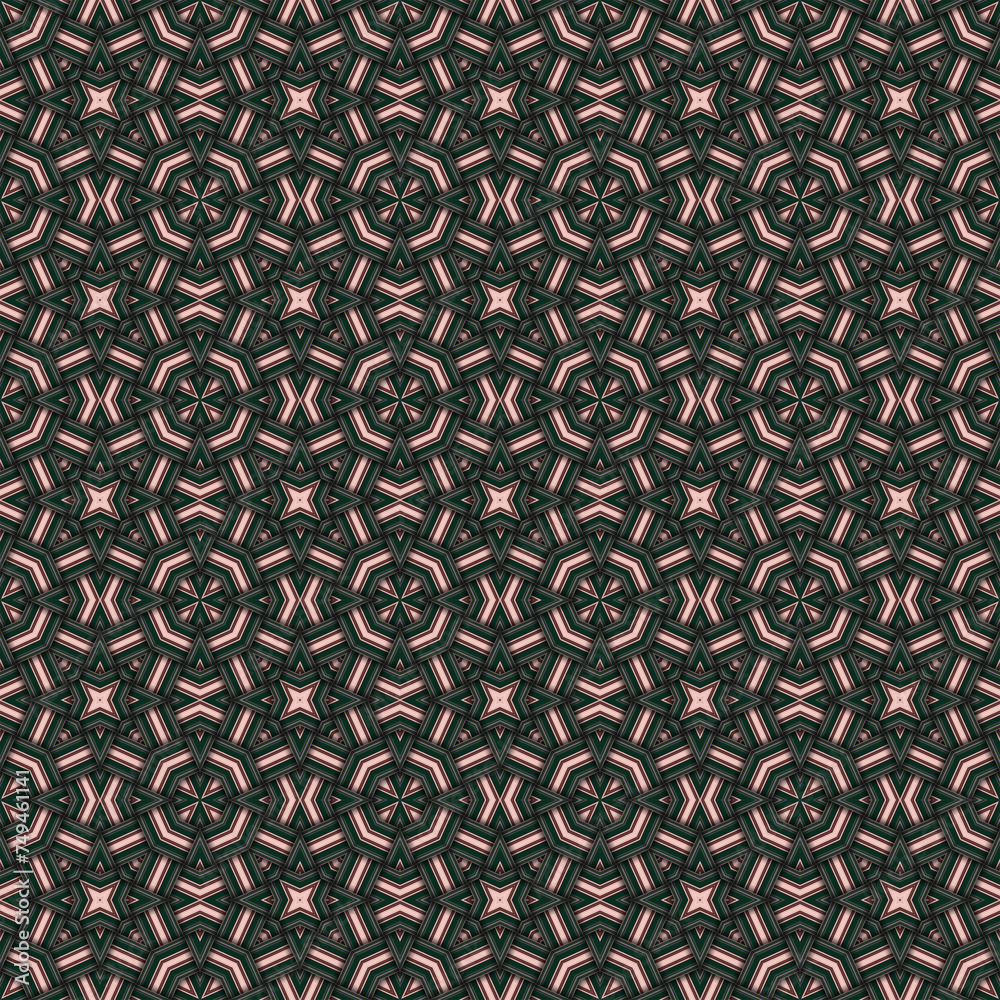 Seamless braided pattern of lines. Square abstract pattern. Woven fabric texture
