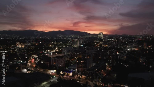 Wallpaper Mural Impressive tones of the sunset dye the skies of the south of CDMX in vibrant orange Torontodigital.ca
