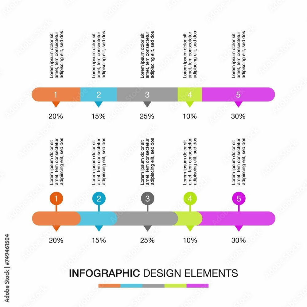 Multicolor Infographic Elements