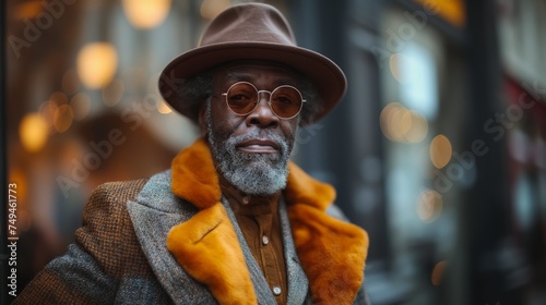 elegant senior man dressed in stylish clothes