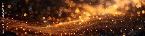 golden glittering background with empty space