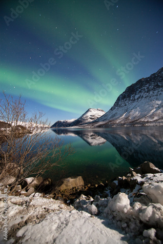 Fototapeta Naklejka Na Ścianę i Meble -  Northern Lights (aurora borealis) in northern Norway