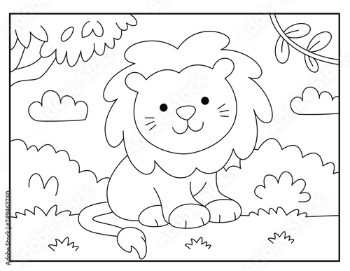 Lion coloring pages for kids
