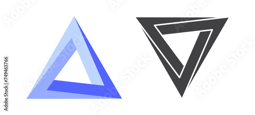 Abstract shape icon isolated on white background. Geometric logotype designs. Vector illustration.
