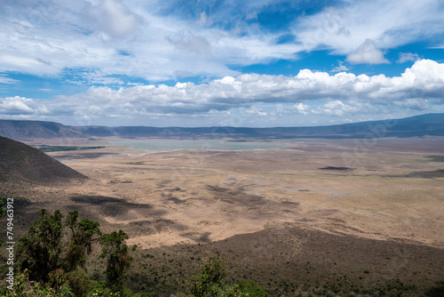 Ngorongoro, Tanzania, October 25, 2023. Aerial view of the interior of the crater