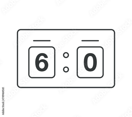 6 goals soccer score. Football scoreboard, goal scorer in the match