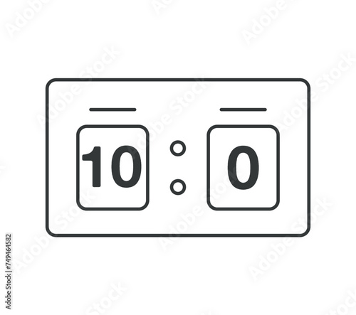 10 goals soccer score. Football scoreboard, goal scorer in the match