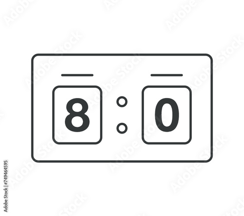 8 goals soccer score. Football scoreboard, goal scorer in the match