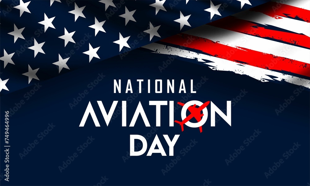 national aviation day August 19 , vektor background	