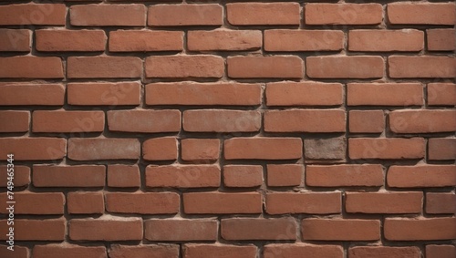Moody Red Brick Wall Texture. AI Generated 