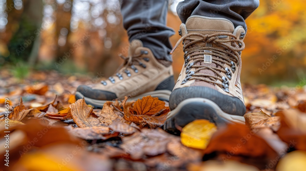 a man hiking in the forest. enjoying the view of nature. outdoors activity. a man hiking in the forest. enjoying the view of nature. outdoors activity.