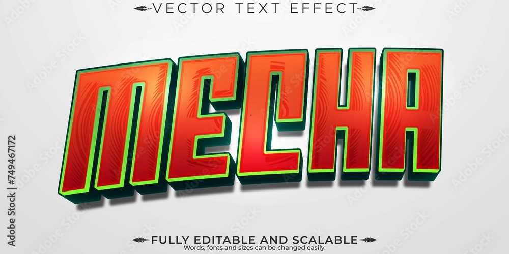 Naklejka premium Poster Text Effect Editable Advertisement Display Customizable Font Style