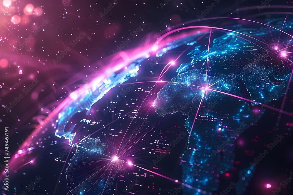 Fototapeta premium fireworks in space Generative AI 