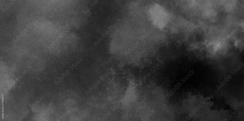 Cloudy and polished white and black granular grunge texture abstract background. Dark monochrome dynamic stains grunge overlay background in black and white tones. vector cloud with puffy gray sky. - obrazy, fototapety, plakaty 