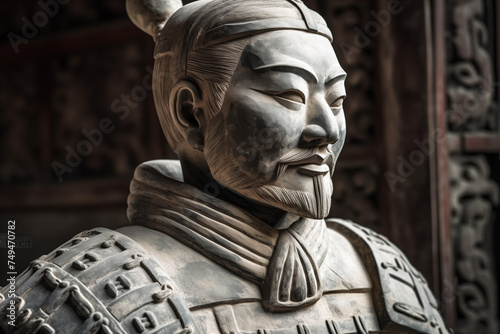Terracotta soldier statue In the ancient tomb of the king