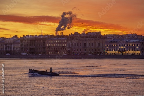 Saint Petersburg city seen from afar