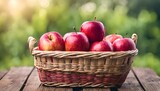 Rustic Red Apple Basket - Farm Fresh Bounty