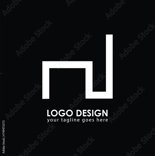 NJ NJ Logo Design, Creative Minimal Letter NJ NJ Monogram