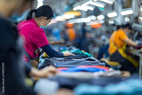 Textile cloth factory working process tailoring, workers equipment, professional Seamstress, increase minimum wage, workers advocate fight which includes better wages, labor law