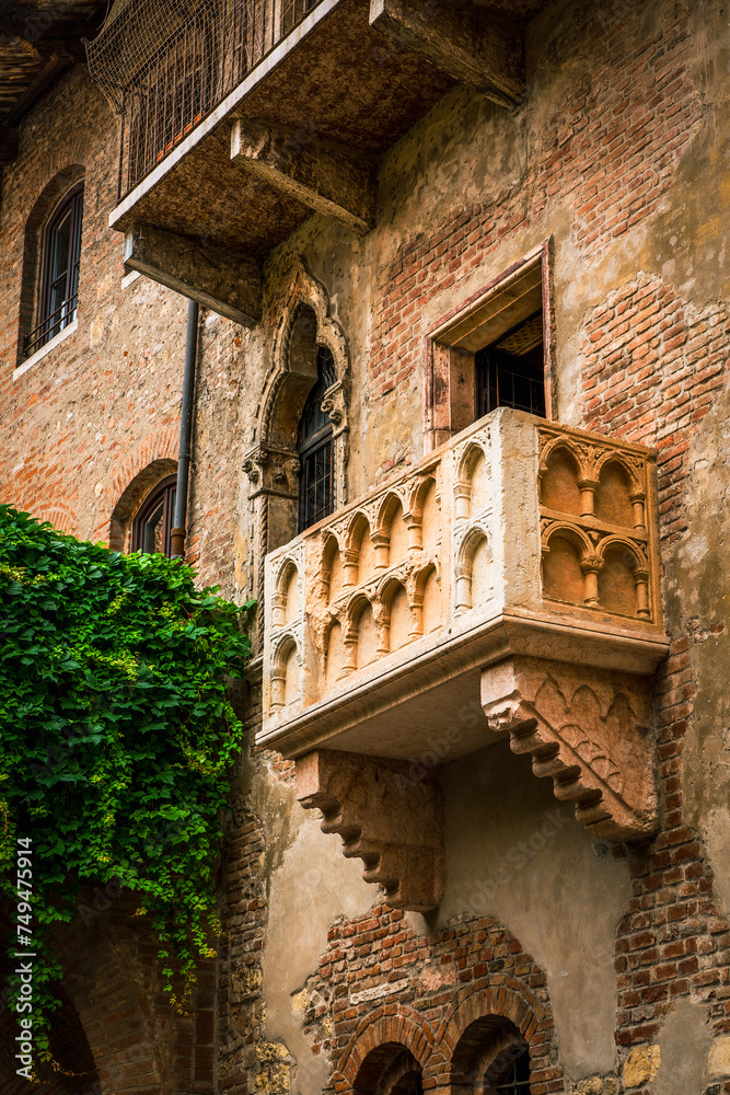 The balcony of Romeo and Juliet in Verona, Italy.