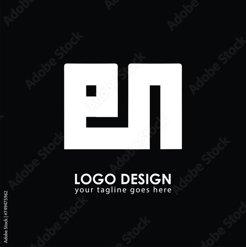 PN EN Logo Design, Creative Minimal Letter EN PN Monogram