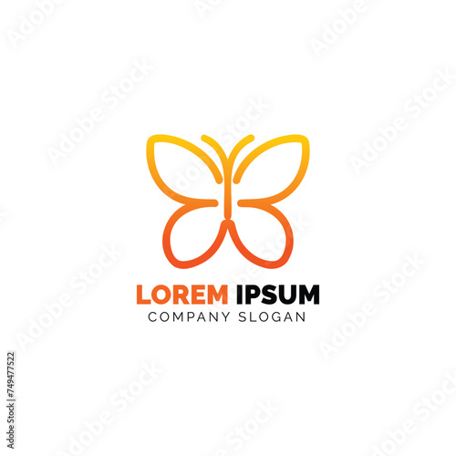 Second vibrant butterfly logo for branding