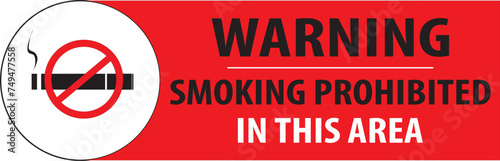 Smoking prohibited in this area sign vector