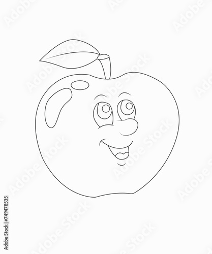 Fruit coloring page for lovely kids  photo