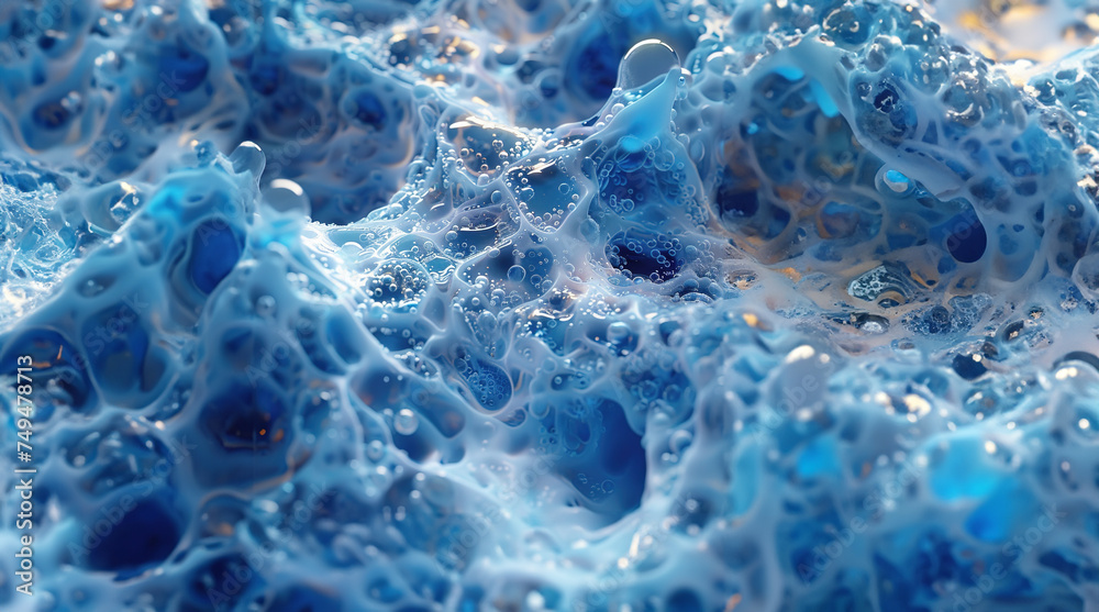 Microscopic View of Virus Particles in a Cellular Environment created with Generative AI technology Microscopic View of Virus Particles in a Cellular Environment created with Generative AI technology