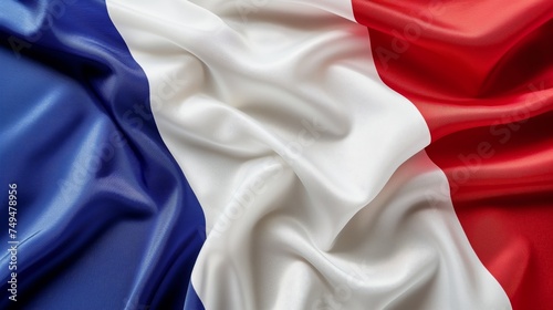 France flag on a white background. Generative AI
