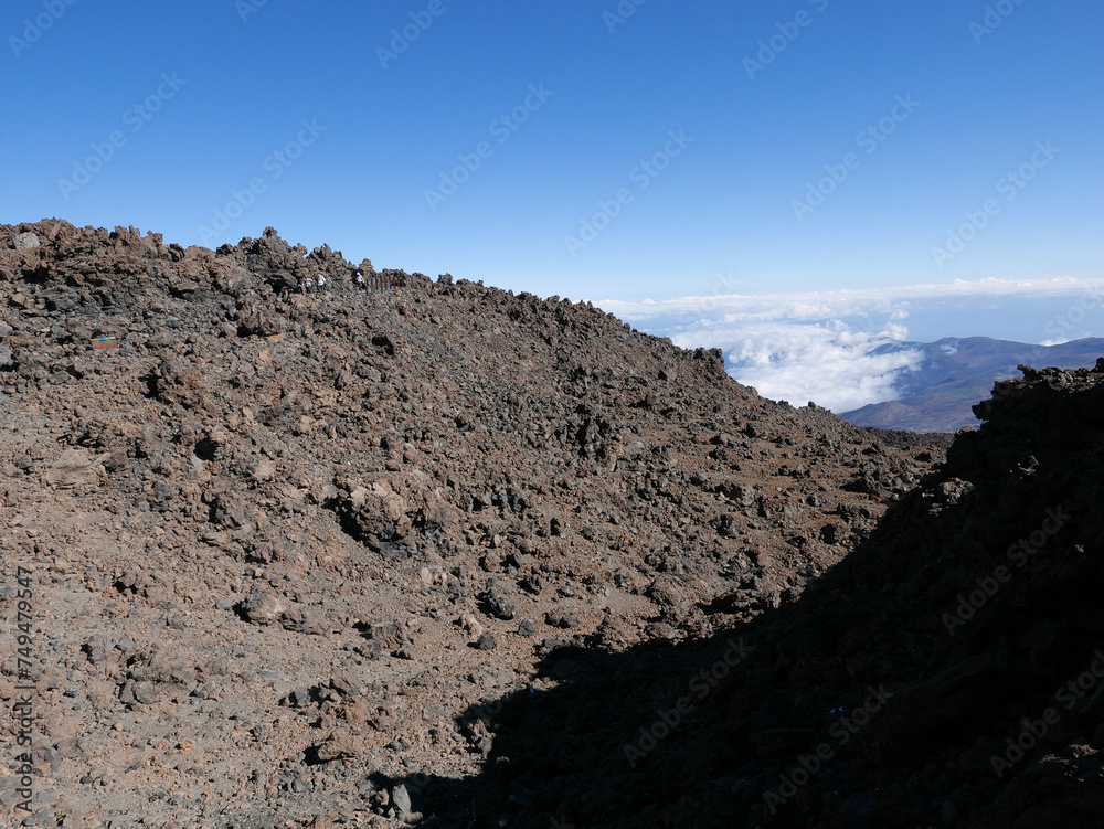 View from mount Teide 3 715 m on European Tenerife island in Spain